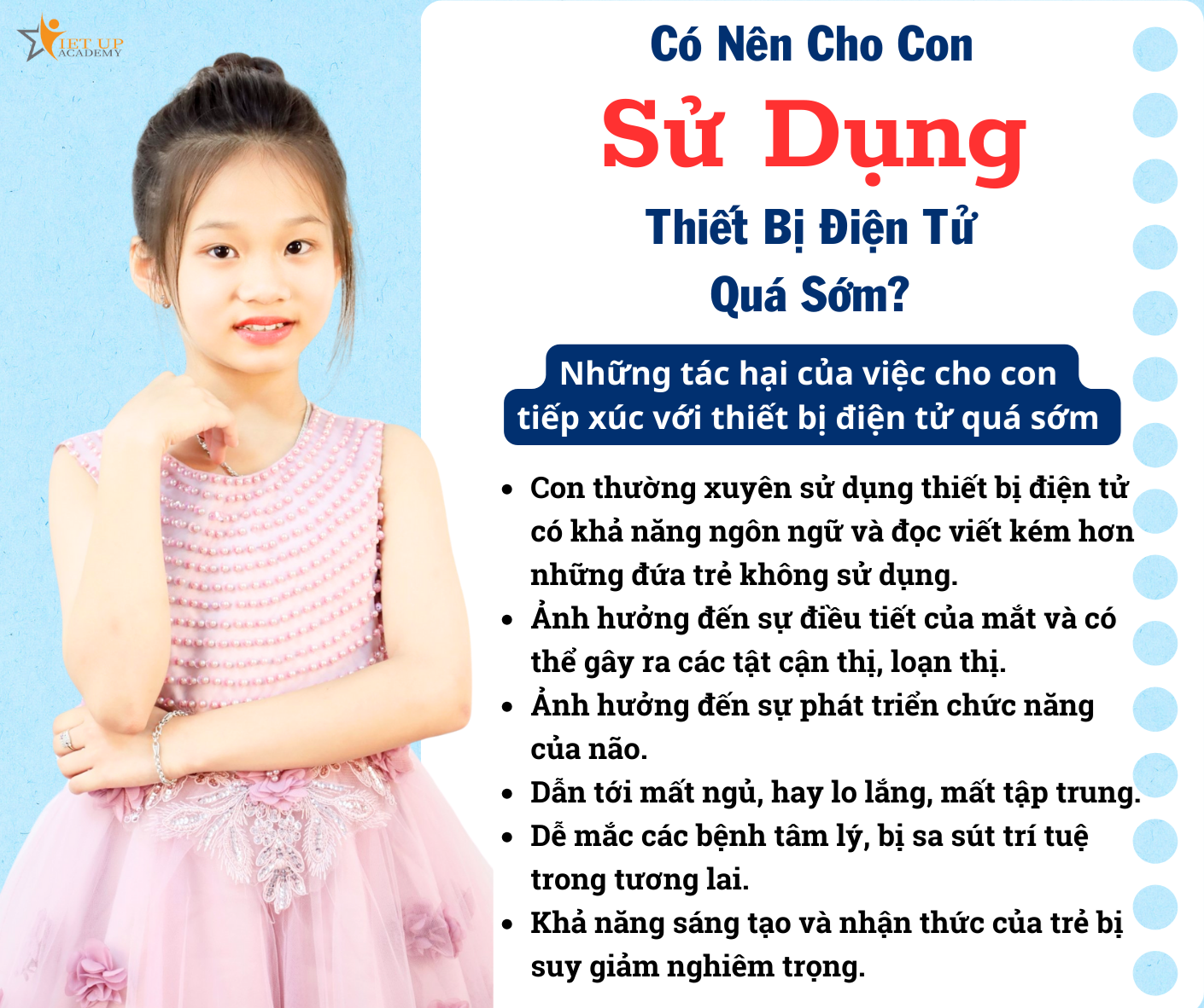 Có nên cho con sử dụng thiết bị điện tử quá sớm?